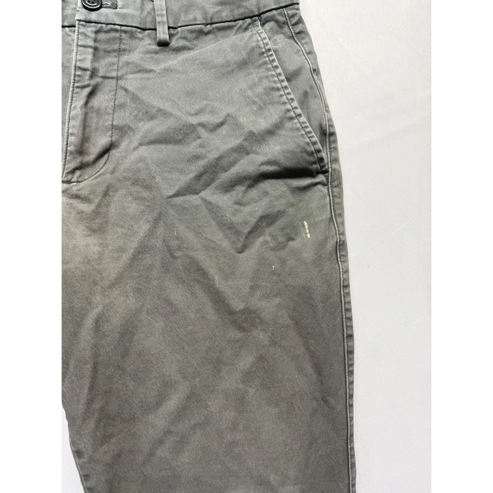 Gap Essential Khaki Slim Fit Chino Pants Mens 32x27 Gray Cotton Straight Leg